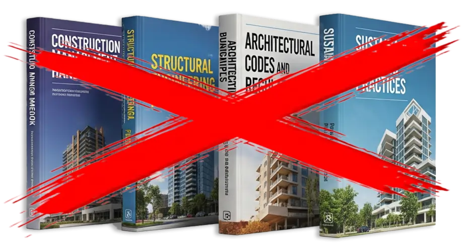 Ilustrasi buku-buku tentang konstruksi